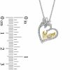 Zales Diamond Accent Heart With "Mom" Pendant In Sterling Silver And 14K Gold Plate Necklaces