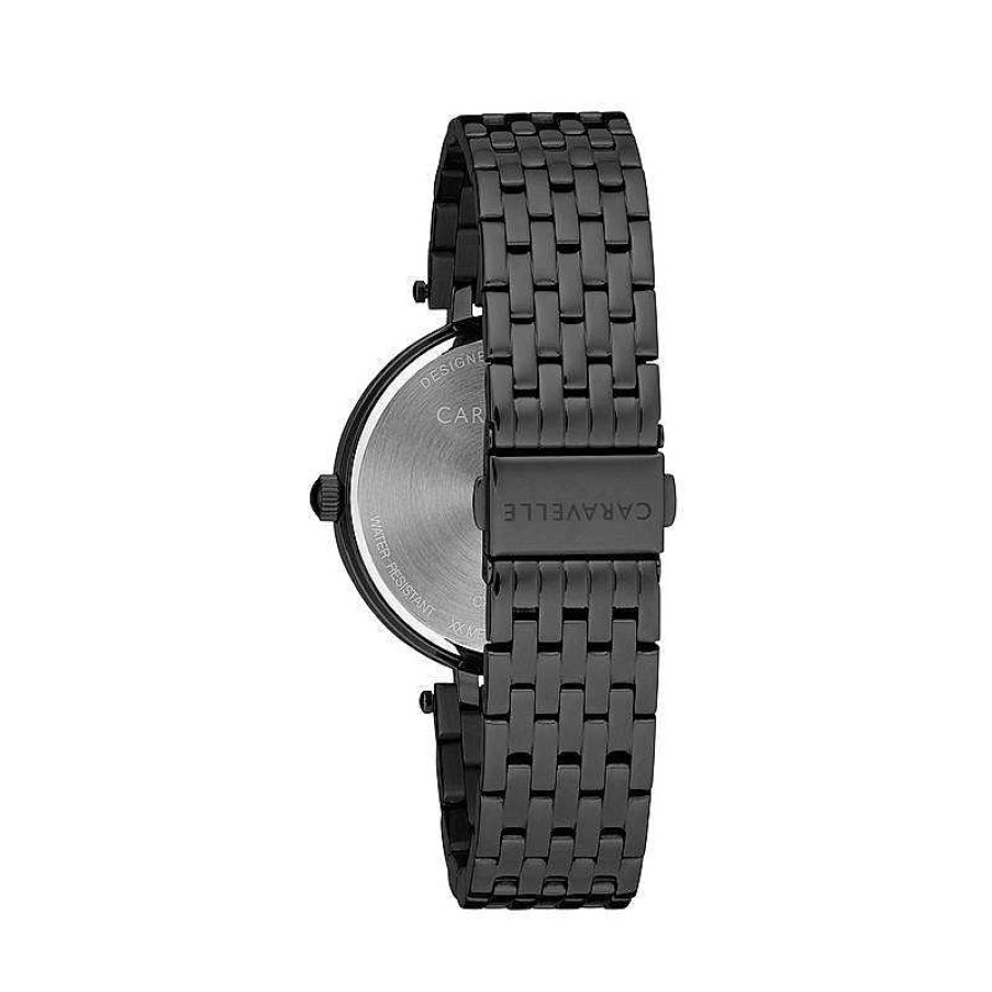 CARAVELLE Ladies' Caravelle By Bulova Crystal Accent Black Ip Watch (Model: 45L171) Watches