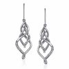 Zales 1/5 Ct. T.W. Diamond Triple Flame Drop Earrings In 10K White Gold Earrings