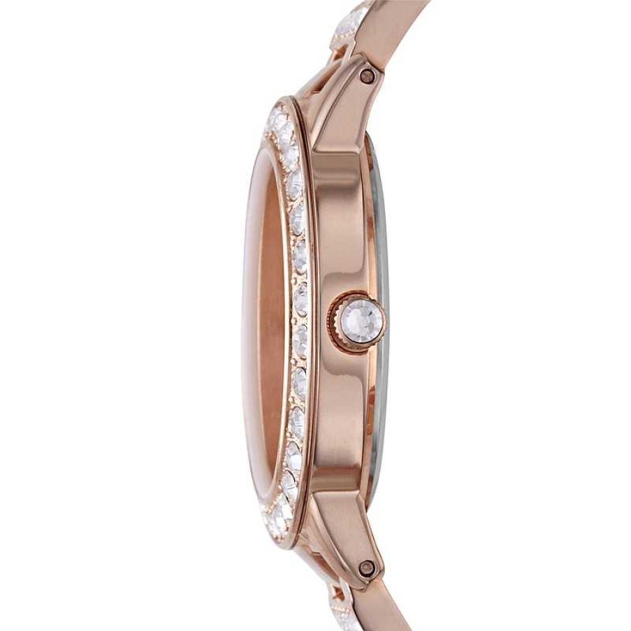 Fossil Ladies' Fossil Jesse Crystal Accent Rose-Tone Ip Watch With Rose-Tone Dial (Model: Es3020) Watches