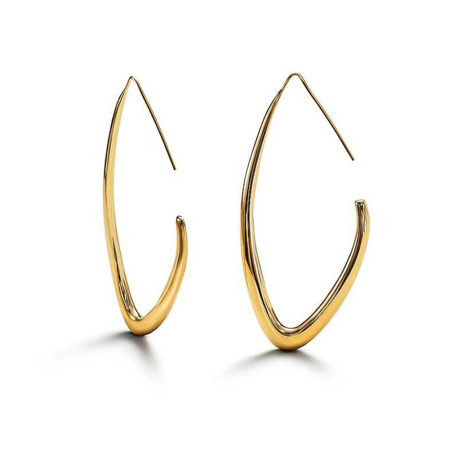 Zales Zales X Soko Tulla Outline Threader Hoop Earrings In Brass With 24K Gold Plate Earrings