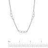 Zales 1/3 Ct. T.W. Diamond Oval Interlocking Links Necklace In Sterling Silver Necklaces