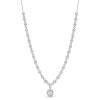 Zales 4 Ct. T.W. Lab-Created Diamond Halo Drop Necklace In 10K White Gold Necklaces