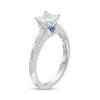 Zales Vera Wang Love Collection 1 Ct. T.W. Princess-Cut Diamond Double Row Engagement Ring In 14K White Gold (I/Si2) Rings