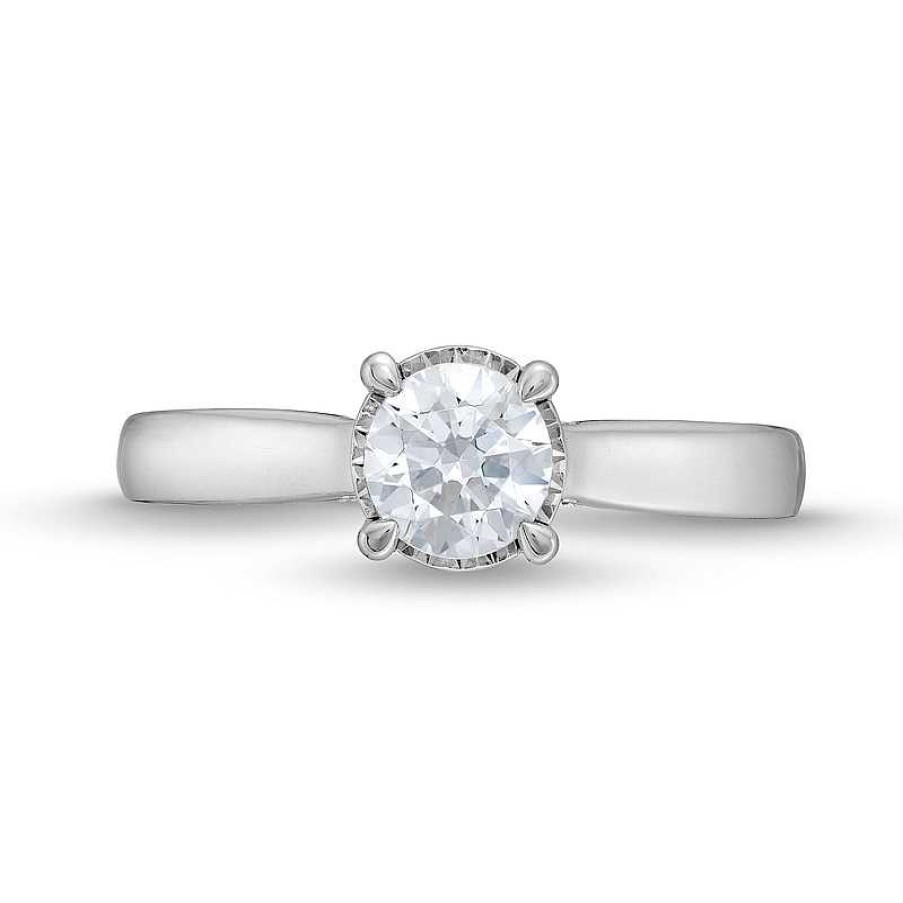 Zales 1 Ct. T.W. Diamond Edge Engagement Ring In 14K White Gold (I/I2) Rings