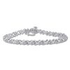 Zales 1/4 Ct. T.W. Diamond "X" And "O" Bracelet In 10K White Gold Bracelets