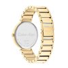 Calvin Klein Ladies' Calvin Klein Crystal Accent Gold-Tone Ip Watch With Black Dial (Model: 25200136) Watches