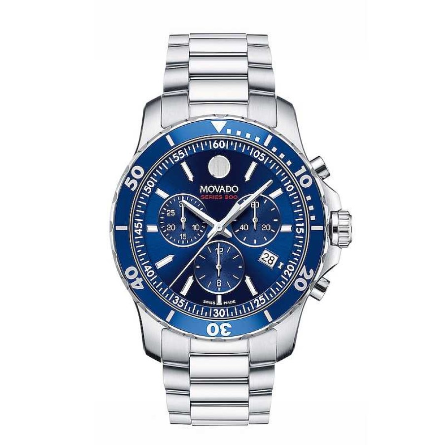 Movado Men'S Movado Series 800® Chronograph Watch With Blue Dial (Model: 2600141) Watches