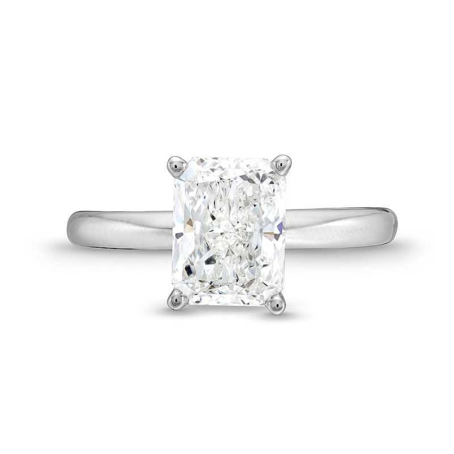 Zales 2 Ct. Certified Radiant-Cut Lab-Created Diamond Solitaire Engagement Ring In 14K White Gold (F/Vs2) Rings