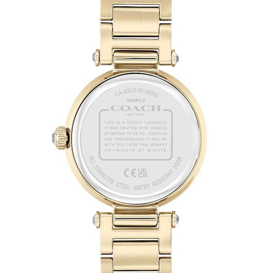 Coach Ladies' Coach Cary Multi-Colored Rainbow Crystal Accent Gold-Tone Ip Watch With Gold-Tone Dial (Model: 14504271) Watches