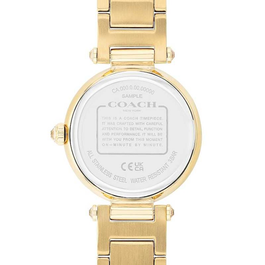 Coach Ladies' Coach Cary Crystal Accent Gold-Tone Watch With Gold-Tone Dial (Model:14503993) Watches