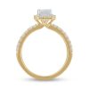 Zales Certified Emerald-Cut Lab-Created Diamond Center Stone 1-1/2 Ct. T.W. Frame Engagement Ring In 14K Gold (F/Vs2) Rings