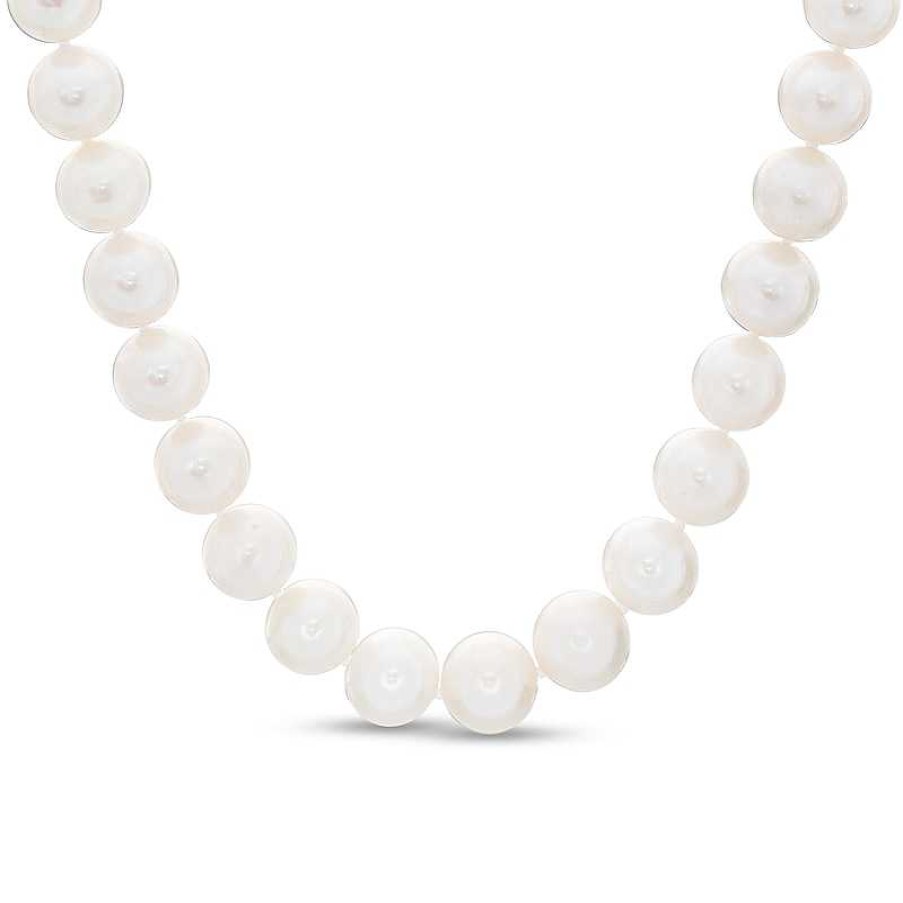 Zales 9.0-11.0Mm Cultured Freshwater Pearl Strand Necklace With 14K Gold Clasp - 20" Necklaces