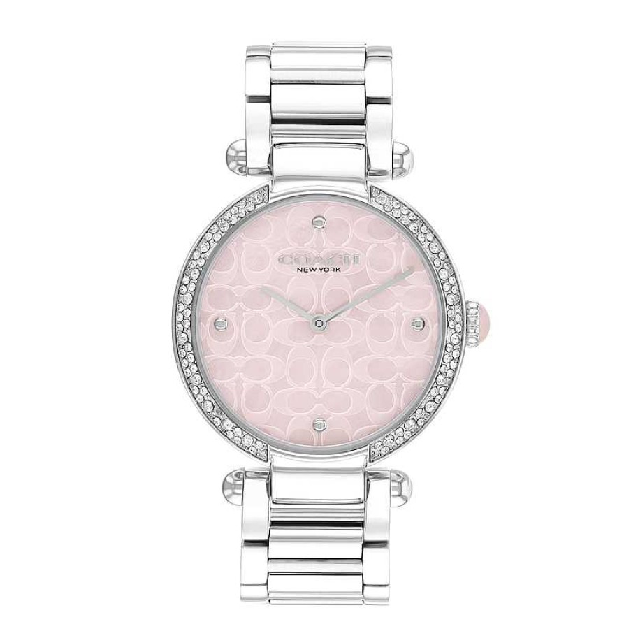 Coach Ladies' Coach Cary Crystal Accent Watch With Pink Mother-Of-Pearl Dial (Model: 14504182) Watches