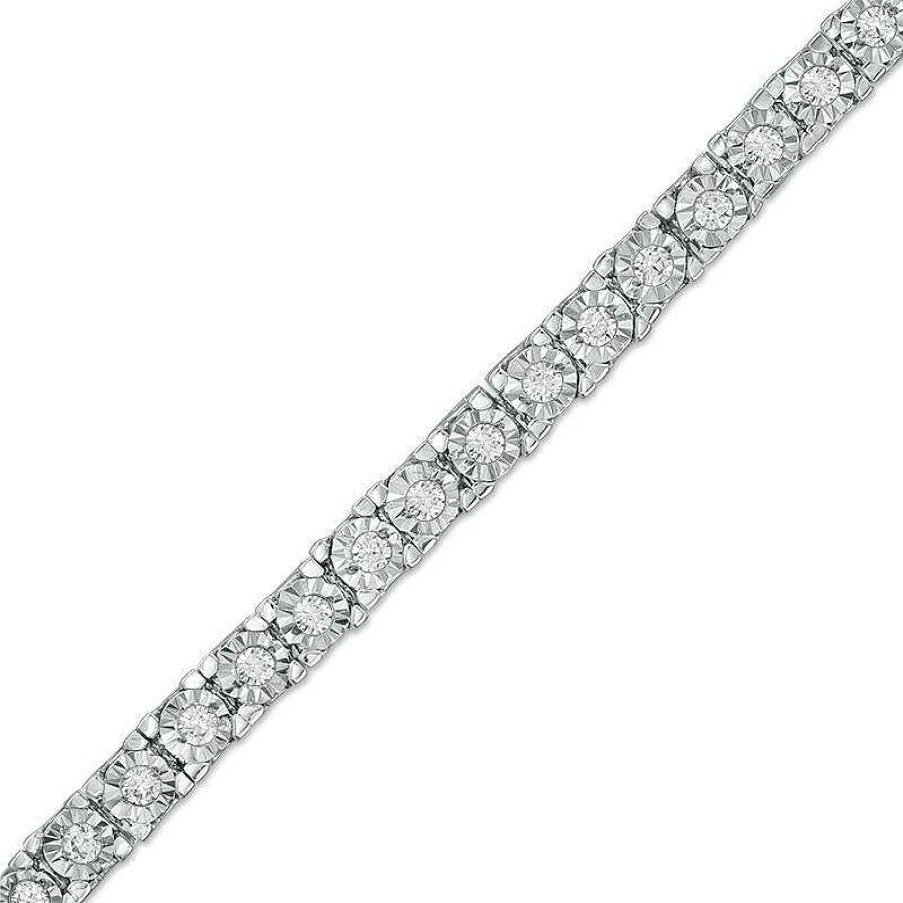 Zales 1 Ct. T.W. Diamond Tennis Bracelet In Sterling Silver Bracelets