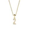 Zales Pdpaola At Zales Cubic Zirconia Number "2" Bead Charm In Sterling Silver With 18K Gold Plate Necklaces