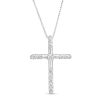 Zales 1/3 Ct. T.W. Certified Lab-Created Diamond Cross Pendant In 14K White Gold (F/Si2) Necklaces