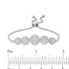 Zales 1 Ct. T.W. Composite Diamond Five Stone Bolo Bracelet In 10K White Gold - 9.6" Bracelets