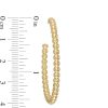 Zales 30.0Mm Beaded J-Hoop Earrings In 10K Gold Earrings