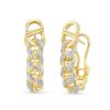 Zales Zales X Alessi Domenico Diamond Miami Cuban Chain Hoop Earrings In 18K Gold Earrings