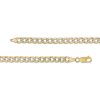 Zales Italian Gold Men'S 7.2Mm Curb Chain Necklace In Hollow 10K Two-Tone Gold - 24" Necklaces