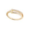 Zales Pdpaola At Zales Cubic Zirconia Triple Row Open Shank Ring In Sterling Silver With 18K Gold Plate Rings