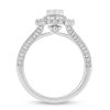 Zales Enchanted Disney Wish 1 Ct. T.W. Oval Diamond Frame Engagement Ring In 14K White Gold (I/I1) Rings