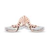 Zales Enchanted Disney 1/5 Ct. T.W. Diamond Tiara And Trident Two Piece Ring Set In Sterling Silver And 10K Rose Gold Rings