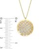 Zales Oro Diamante Diamond-Cut Lattice Circle Pendant In 14K Two-Tone Gold Necklaces