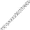 Zales 1/2 Ct. T.W. Diamond Scallop Edge Tennis Bracelet In Sterling Silver - 7.25" Bracelets